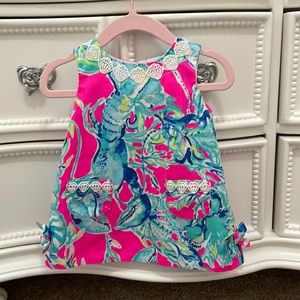 Lilly Pulitzer Lobster Loves Raz Berry 6-12 baby Shift and panties